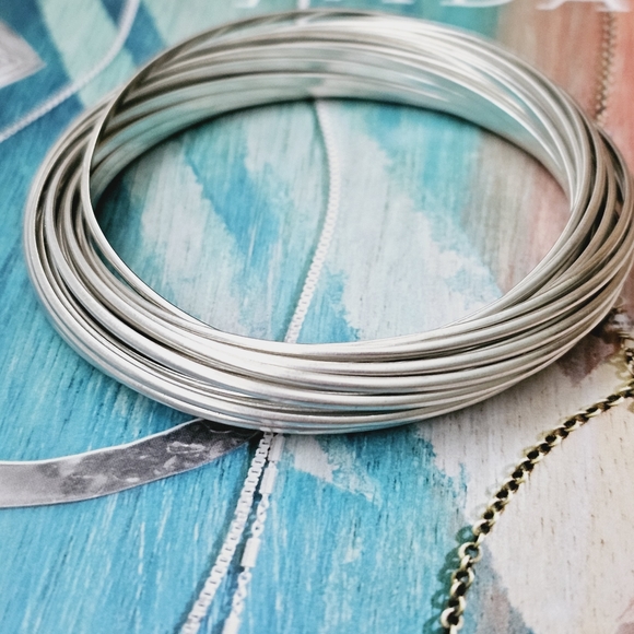 Silpada Sterling Silver 21 Bangle Salute Interlocking Bracelets MEDIUM B0640 - Picture 4 of 14